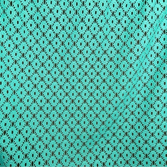 Juniors XL OP Teal Green Lace Strapless Dress Ruffle Swim Cover Vacation Beach - Picture 12 of 15